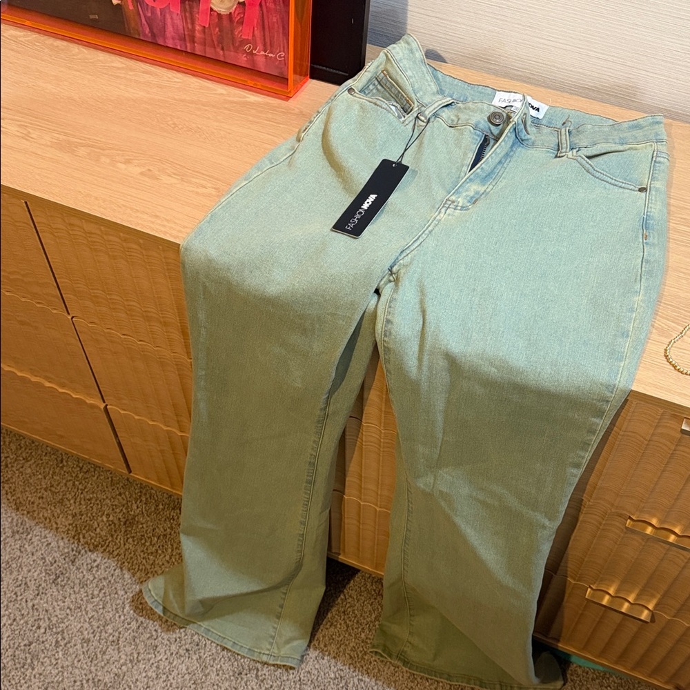 NWT Stylish Light Green Jeans